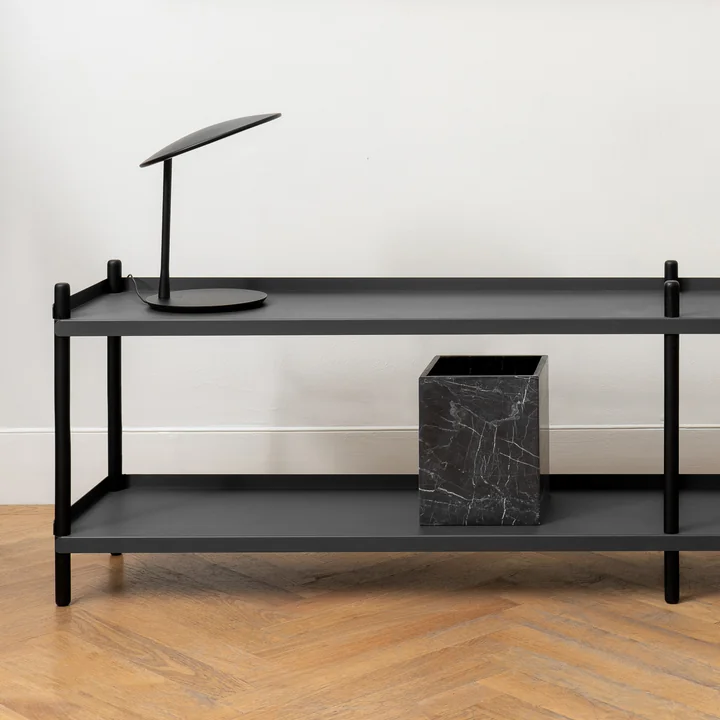 NINE - BOLT Regal 53 x 100 cm 2 Böden, Eiche / schwarz