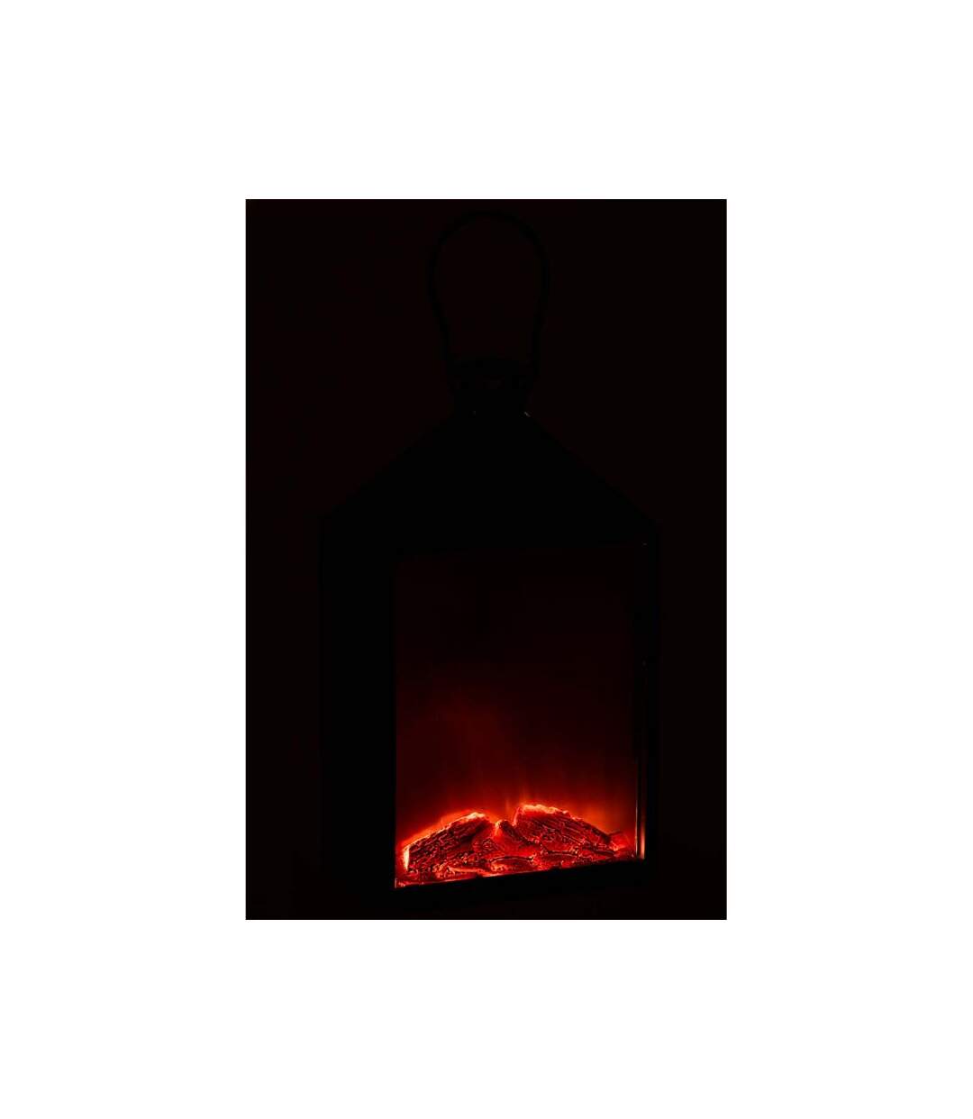 Paris Prix - Lanterne Cheminée Design led 68cm Noir