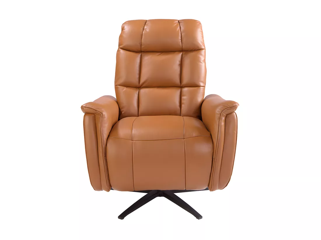Fauteuil pivotant en cuir marron 5117 ANGEL CERDA