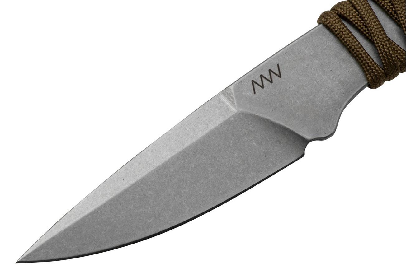ANV Knives P100 Sleipner, Coyote Paracord, P100-005, Black Kydex Sheath, nekmes
