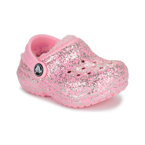 Crocs - Classic Lined Glitter Clog T Rosa