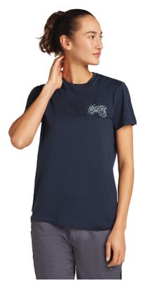 T-shirt Technique Femme Icebreaker Merino 150 Tech Lite Adventure Ride Bleu