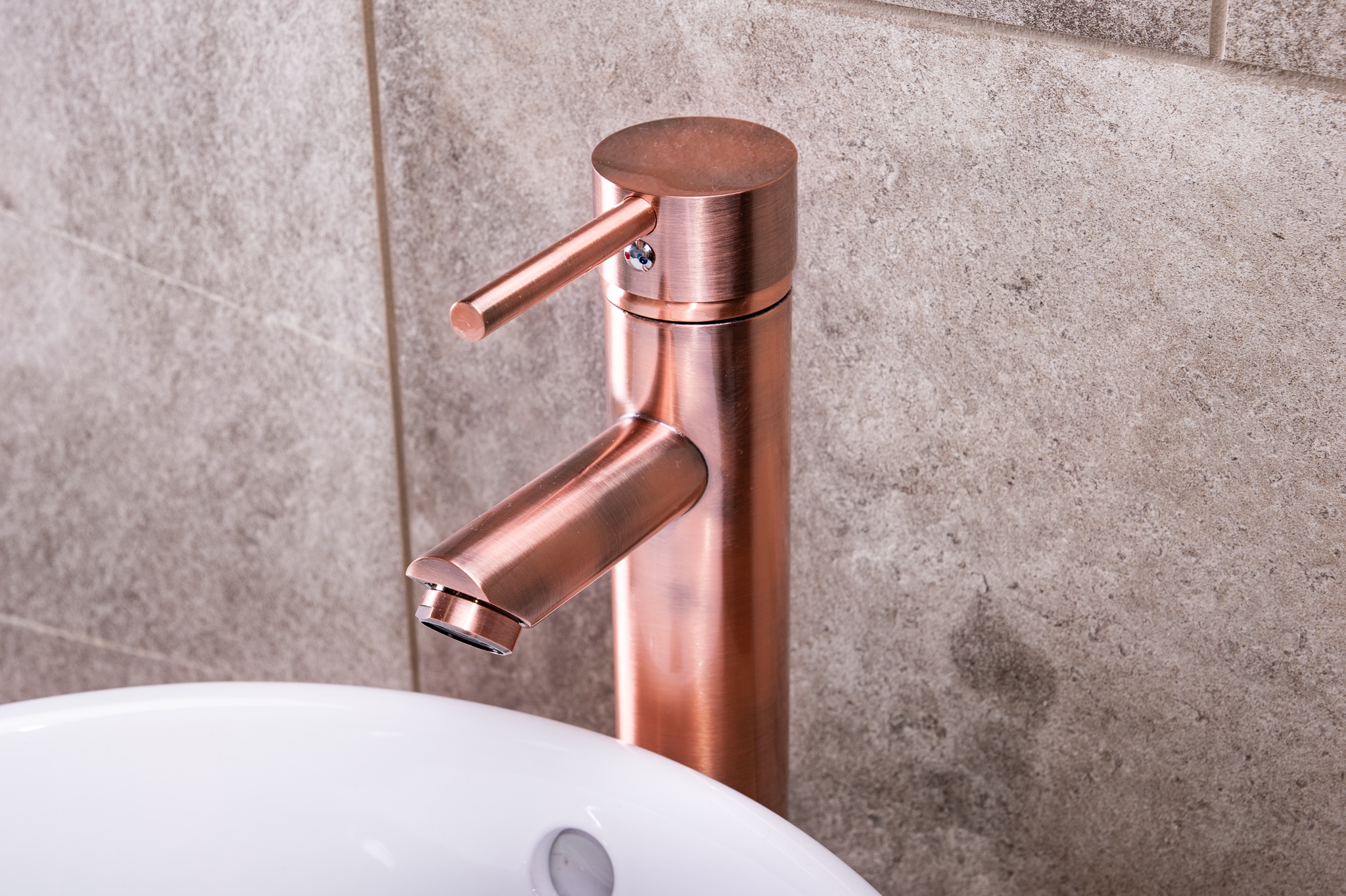 Saniclear Rema waskom set incl. hoge kraan koper