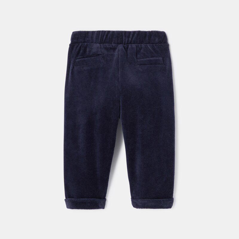 Pantalon en velours côtelé souple bleu bébé fille Absorba Bleu
