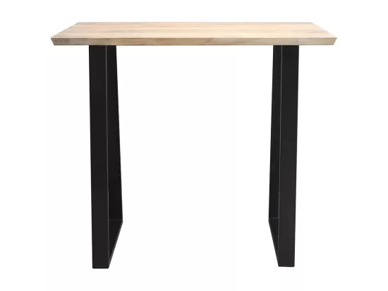 Table de bar en bois manguier massif et métal noir L120 cm VIJAY