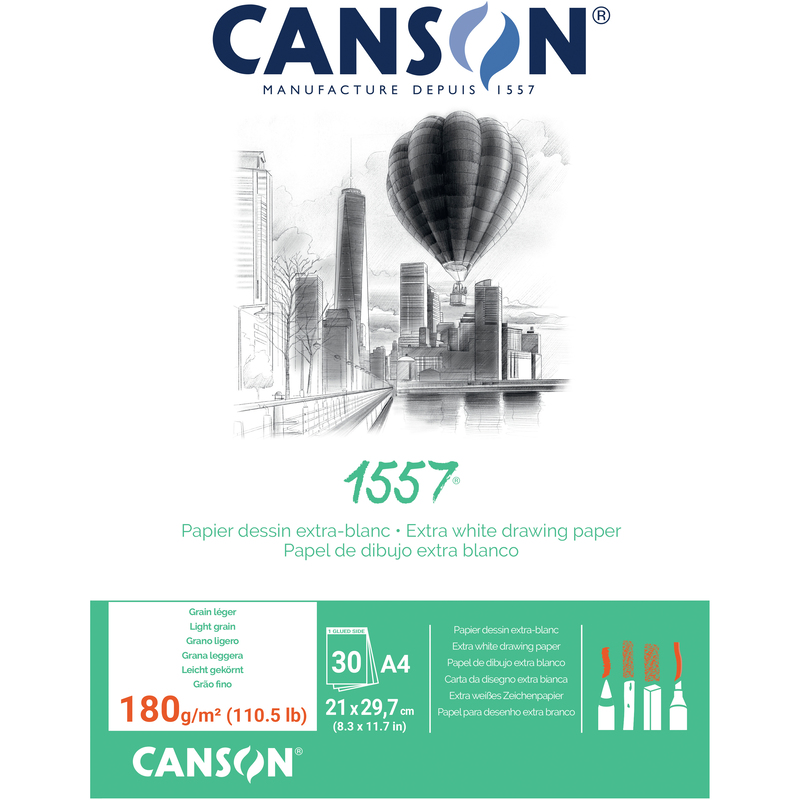 Canson 1557 Skizzenblock, A4, blanco