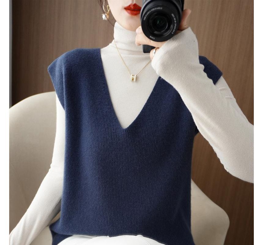 Gistinty - V-hals effen vest