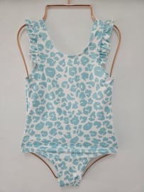 Only leopard swimsuit - mint (verzenddatum 27 feb)