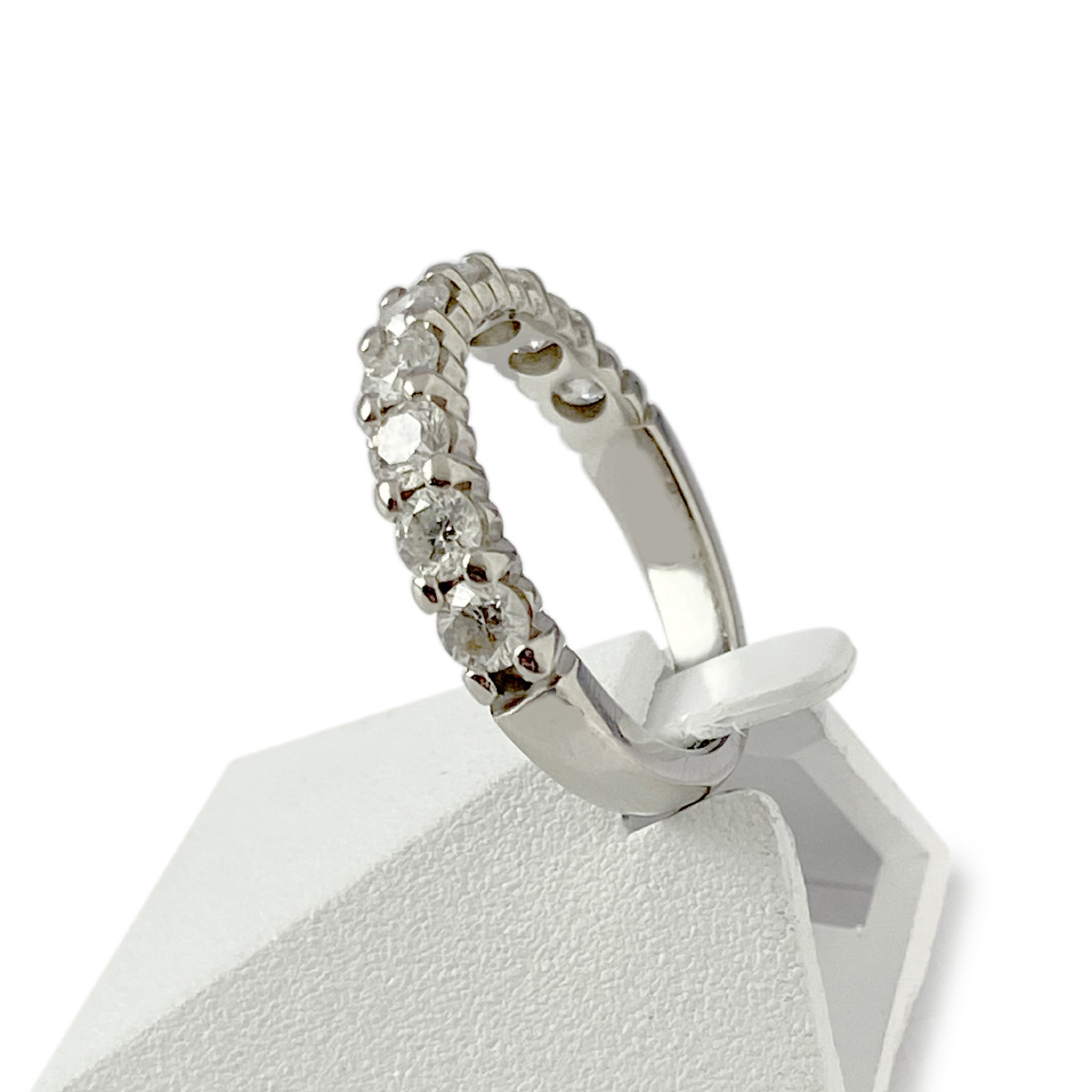 Bague d'occasion or 750 blanc diamants