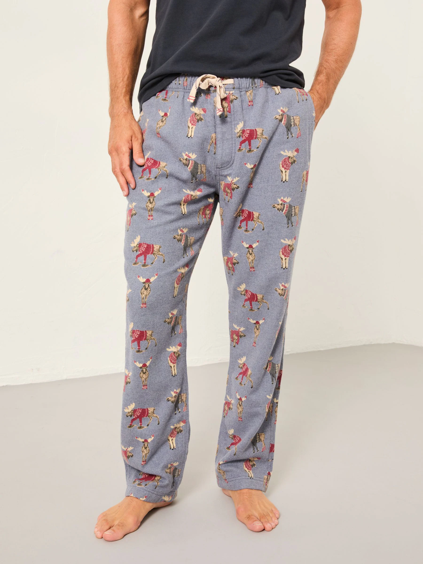 FatFace Shelter pyjamabroek met elandprint