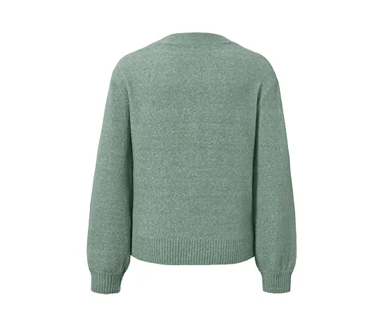 Strickcardigan mit Wolle, salbei