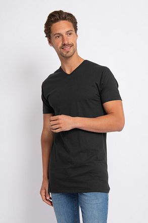 Alan Red Vermont Extra Lang V-Hals T-Shirt Zwart 2Pack 5671/2P/99 Vermont Long Black kopen