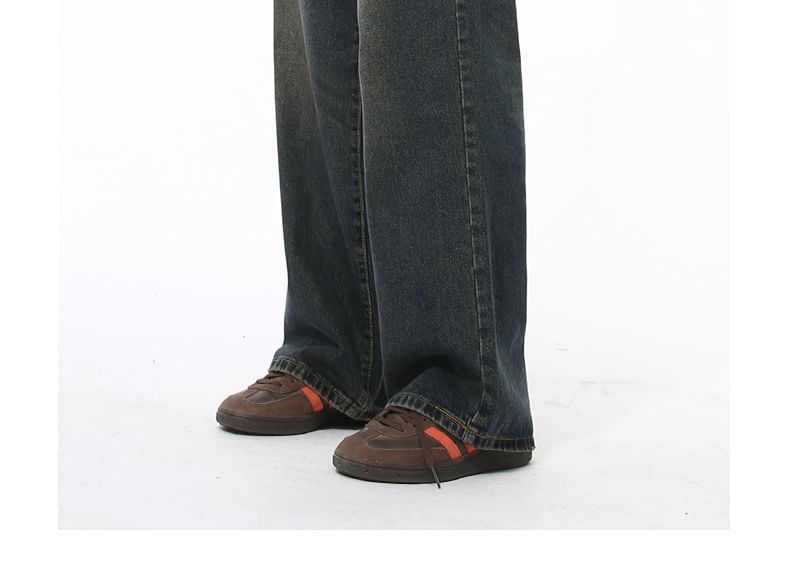 FAERIS - Mid Rise Washed Loose Fit Jeans