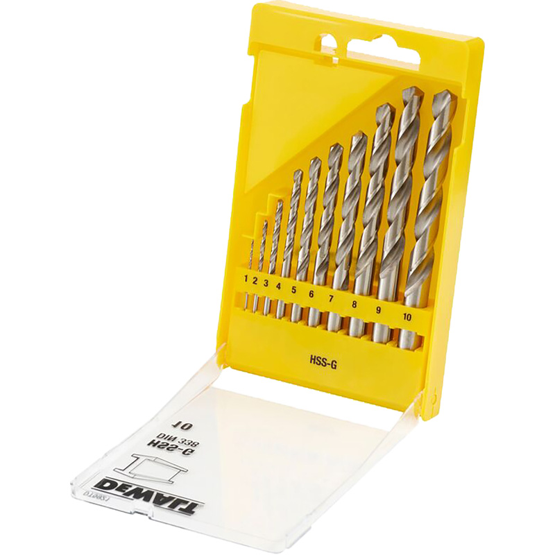 DeWALT HSS-G metaalborenset 10-delig