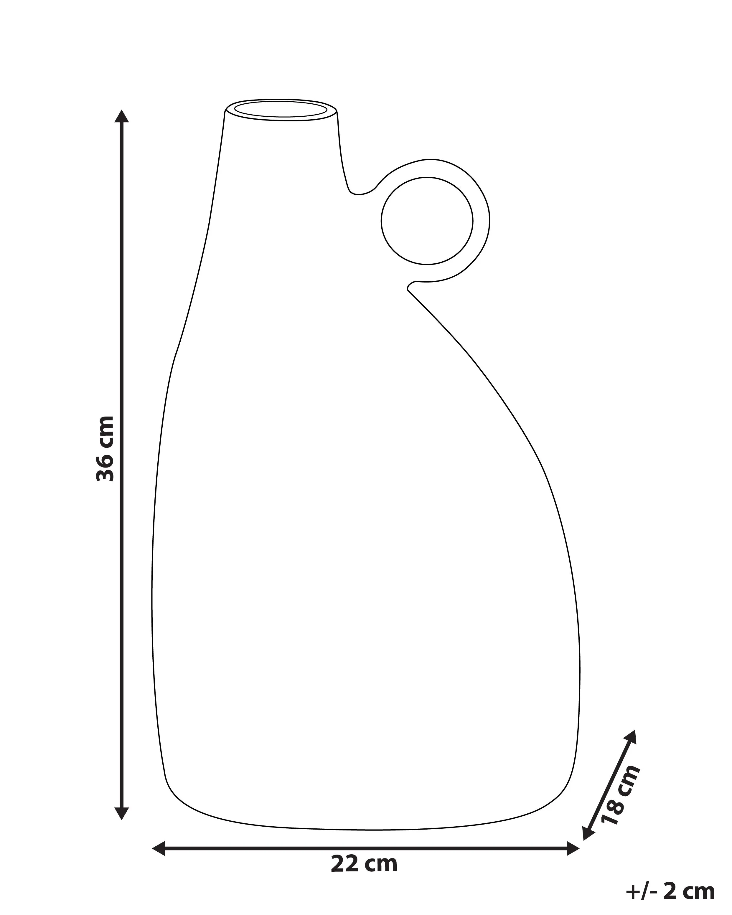Decoratieve vaas NARBADA Metaal 36 cm Zwart