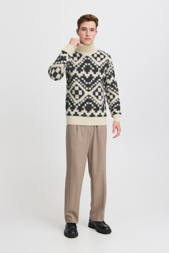 Casual Friday CFKLAES roll neck wool knit Dark navy