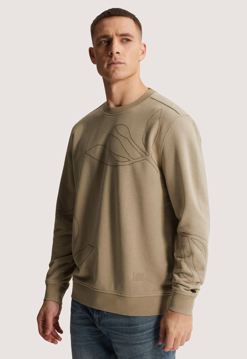 Cast Iron Off-placed Artwork Sweater