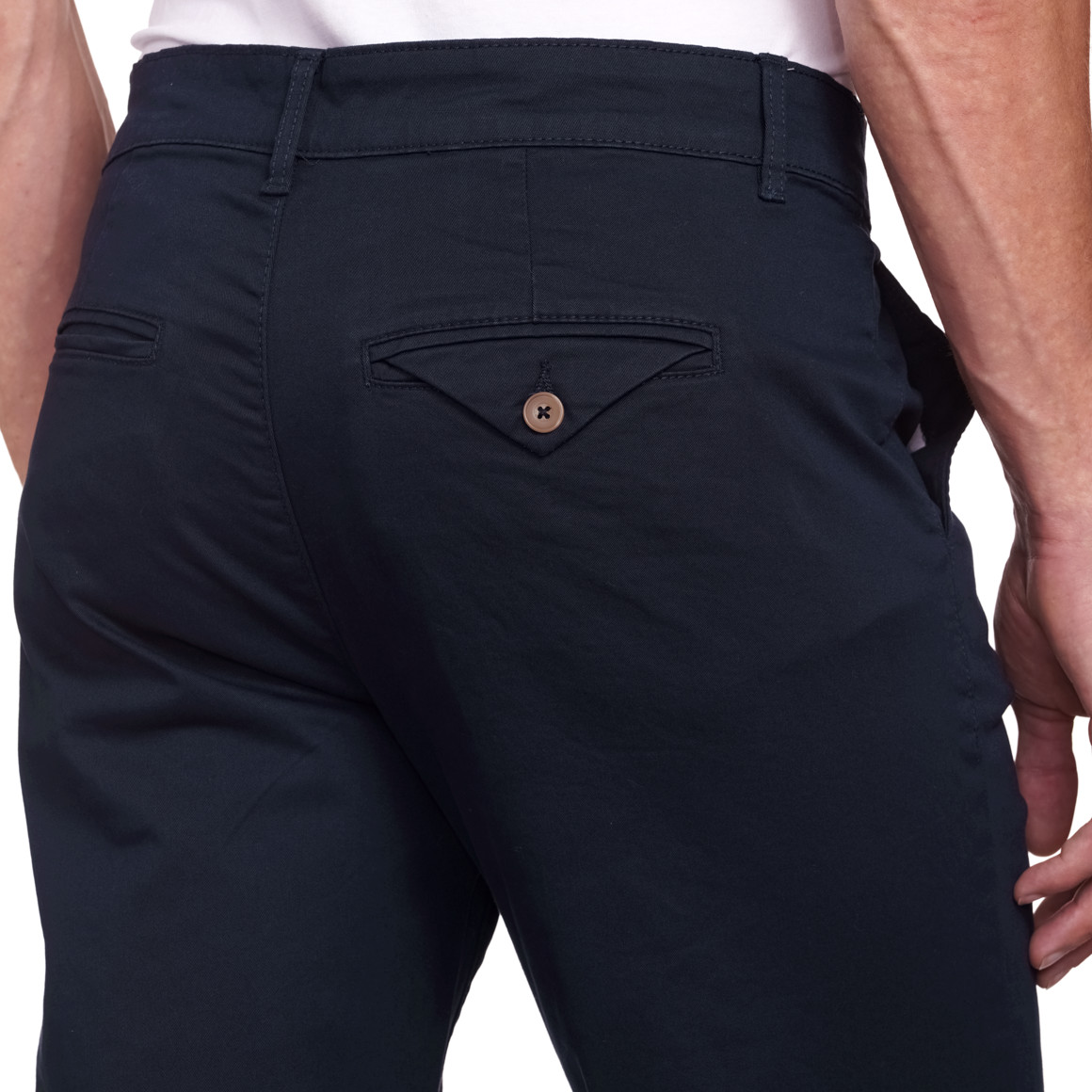 VanVaan Herren Chinohose in Unifarben dunkelblau