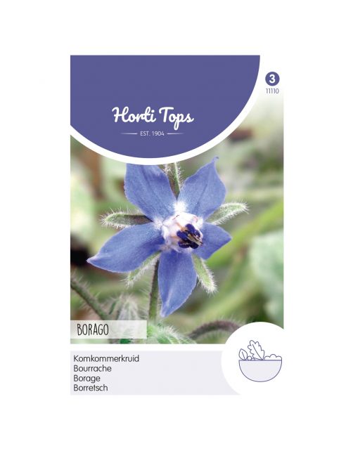 Hortitops Komkommerkruid (Borage) - Kruidenzaden - 2 g