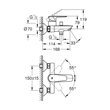 Grohe Badmengkraan Start Edge