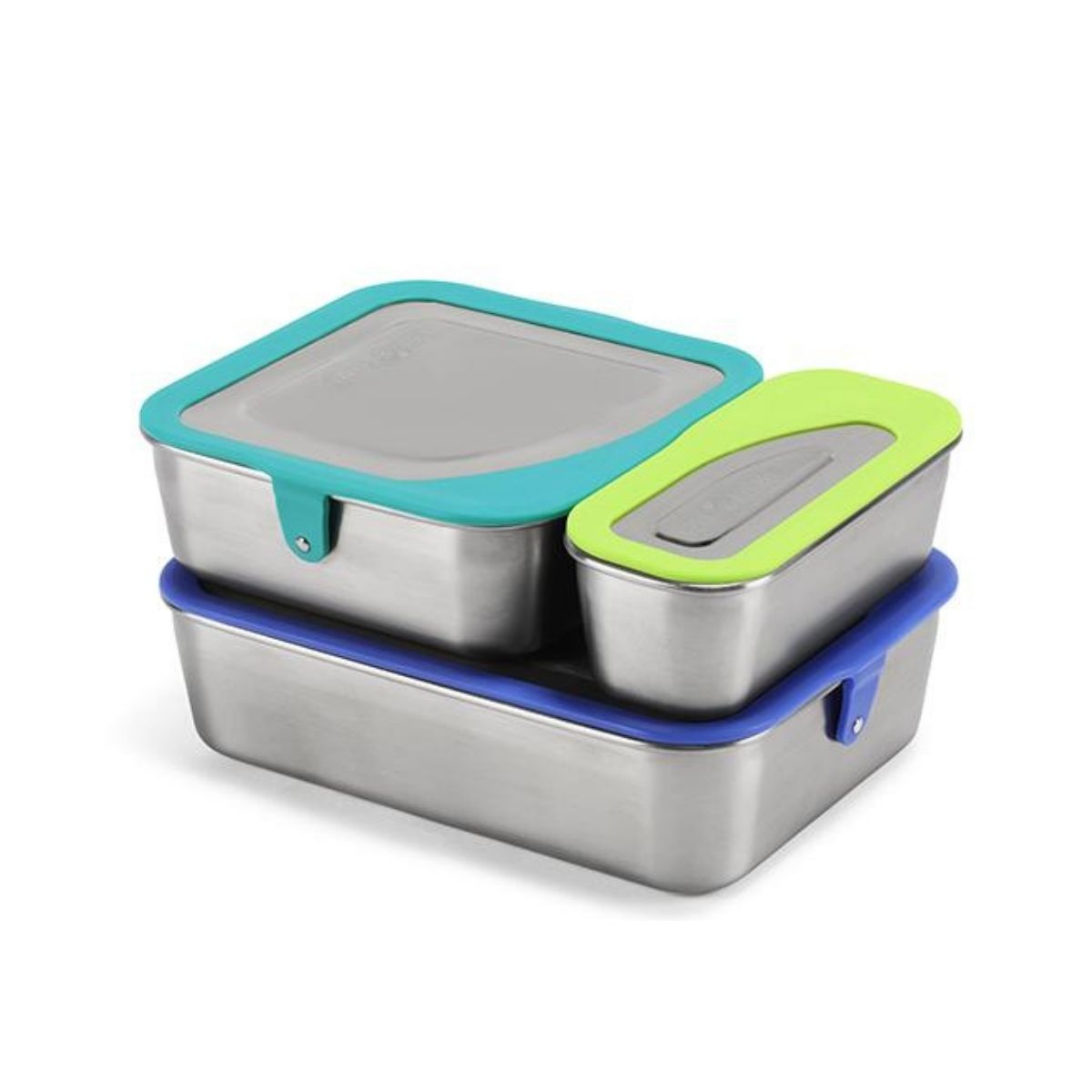 Conjunto de três recipientes para alimentos Klean Kanteen em aço inoxidável
