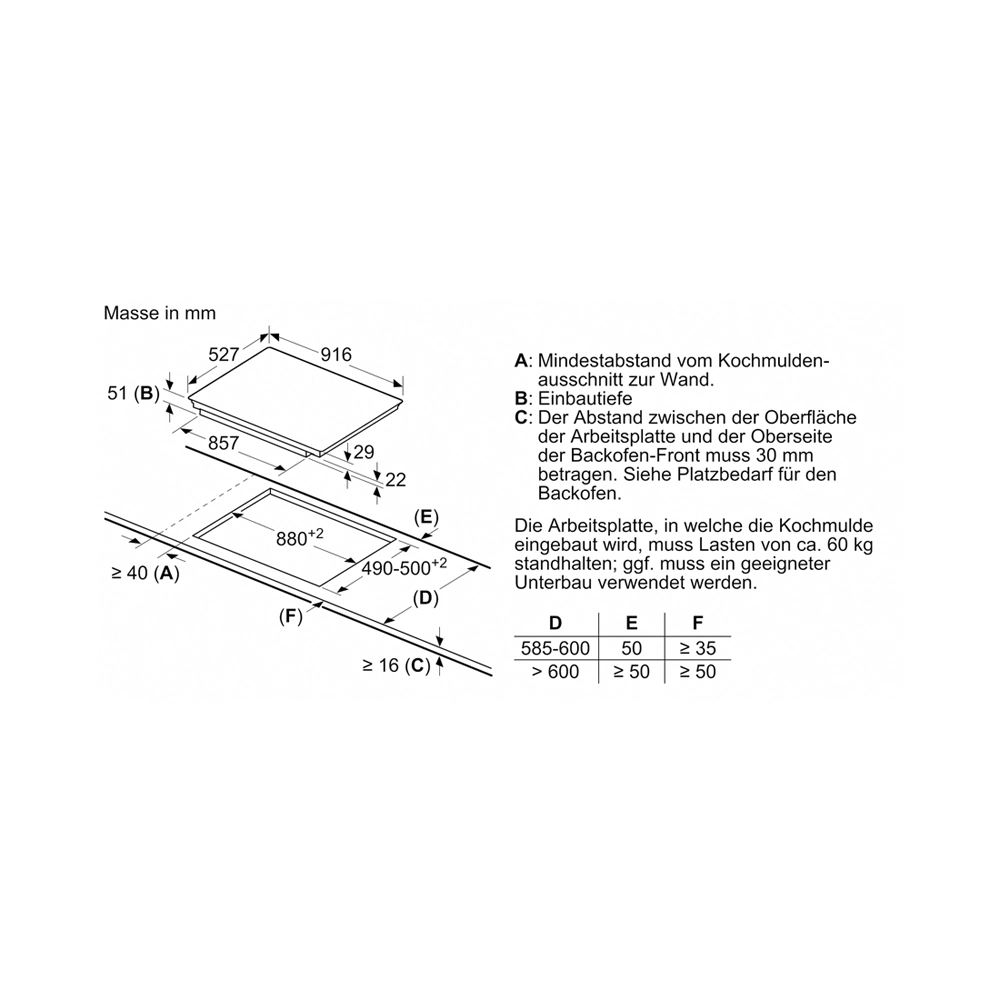 Bosch PXV975DV1E Induktionskochfeld mit Designrahmen 90cm