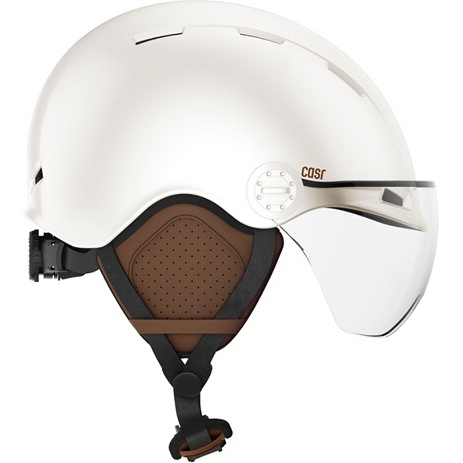 Casque vélo Casr Life Crème avec visière - M