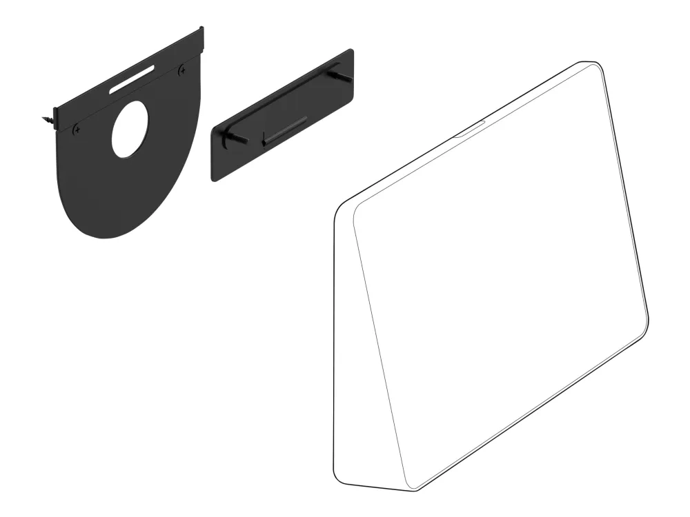 Logitech Tap Wall Mount - Videokonference-controllermonteringssæt - for Room Solution Base Bundle, Huddle, Large; Tap