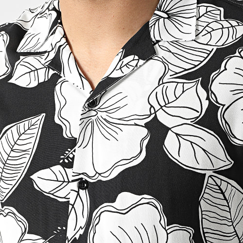 Chemise Manches Longues G-9032 Noir Blanc
