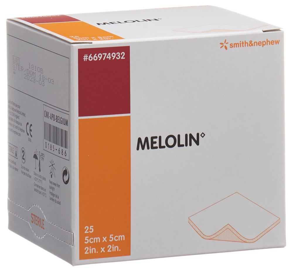 MELOLIN Wundkompressen 5x5cm steril Btl 1 Stk
