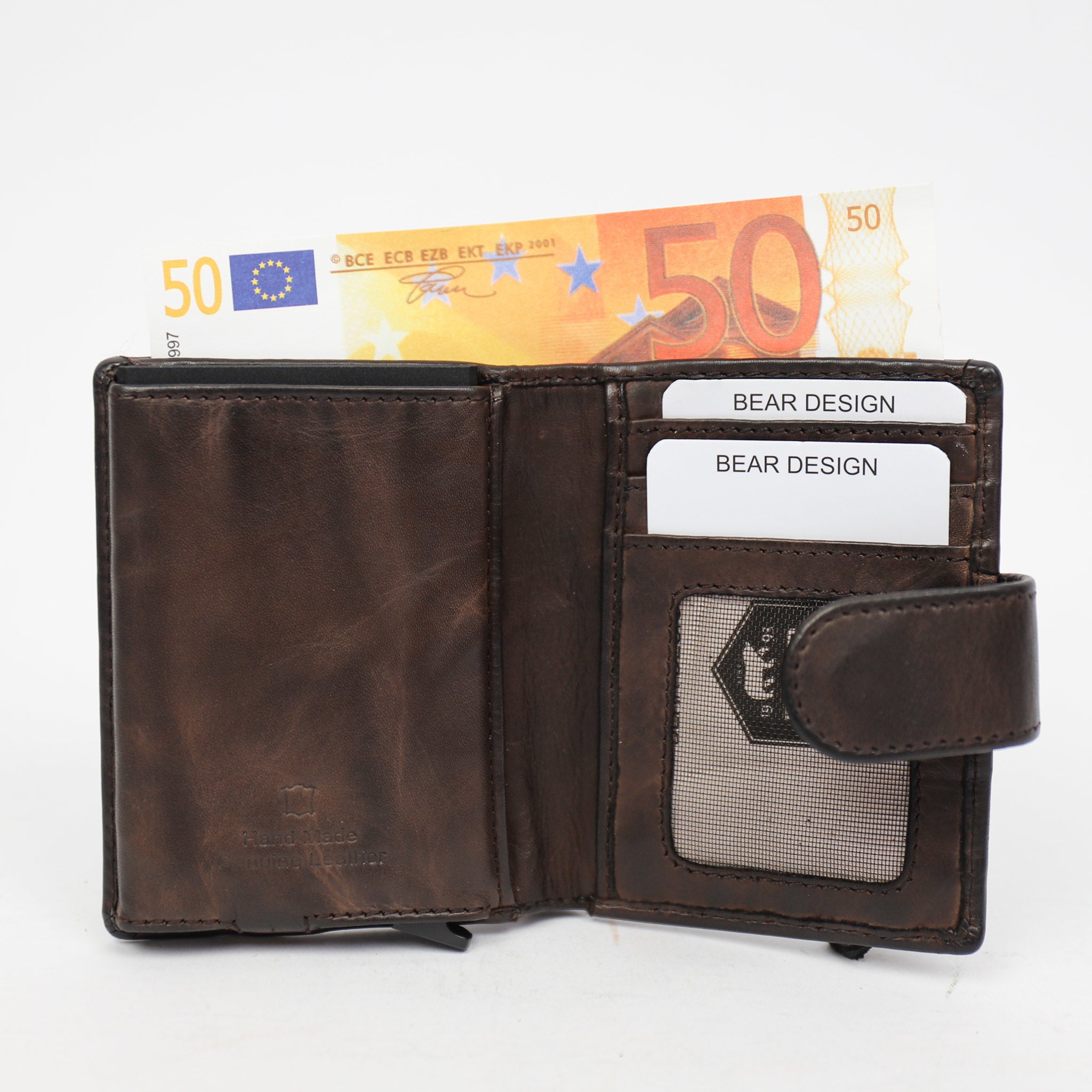 RFID Pasjeshouder 'Kris' donkerbruin Donkerbruin