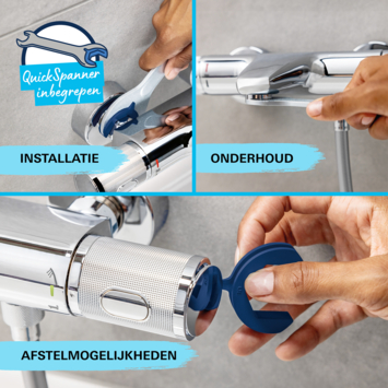 Grohe Douchesysteem Vitalio Comfort 250 met thermostaatkraan, Max. 8,0L/M Bij 3 Bar - Chroom - hartafstand kraan 15 cm