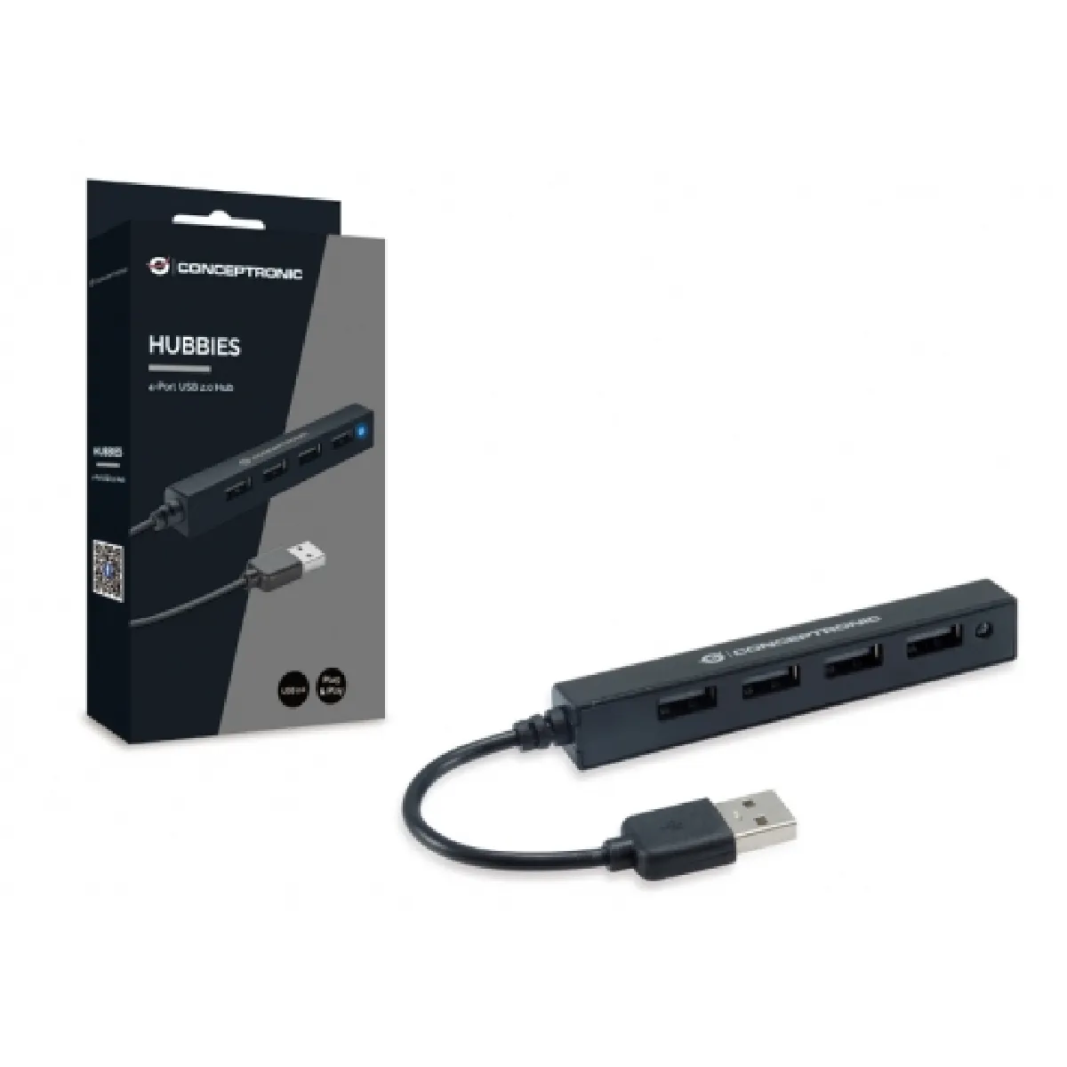 Conceptronic HUBBIES05B Hub USB 2.0 - Noir