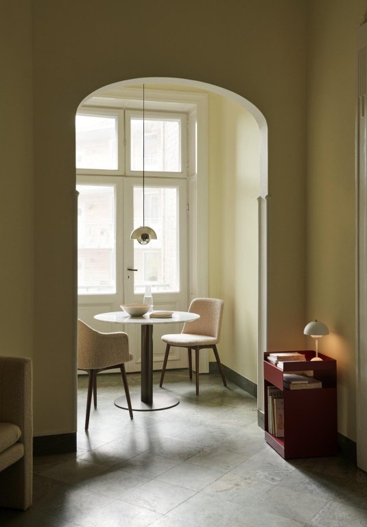 &tradition In between SK11 tafel bronzed onderstel, bianco carrara