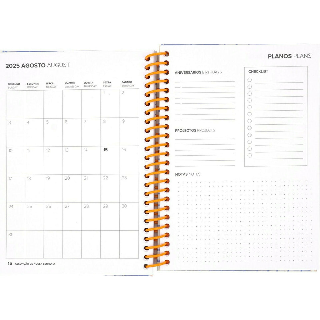 Agenda A5 2025 Espiral Semanal Girly Note! (artigo sortido)