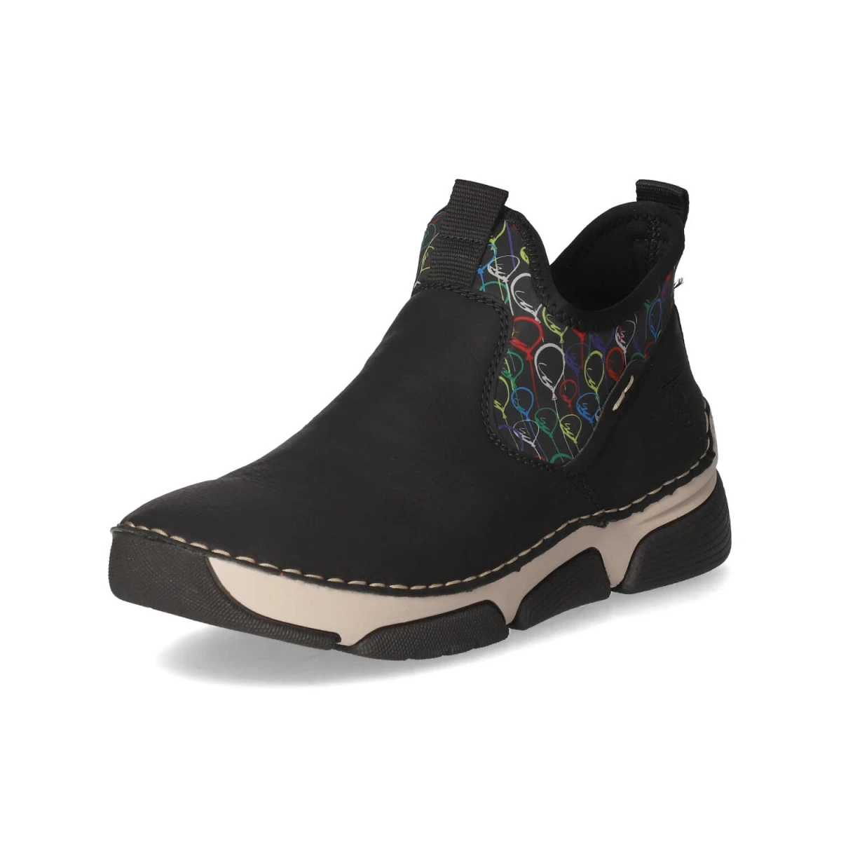 RiekerSlip-On Sneaker - schwarz/schwarz-balao