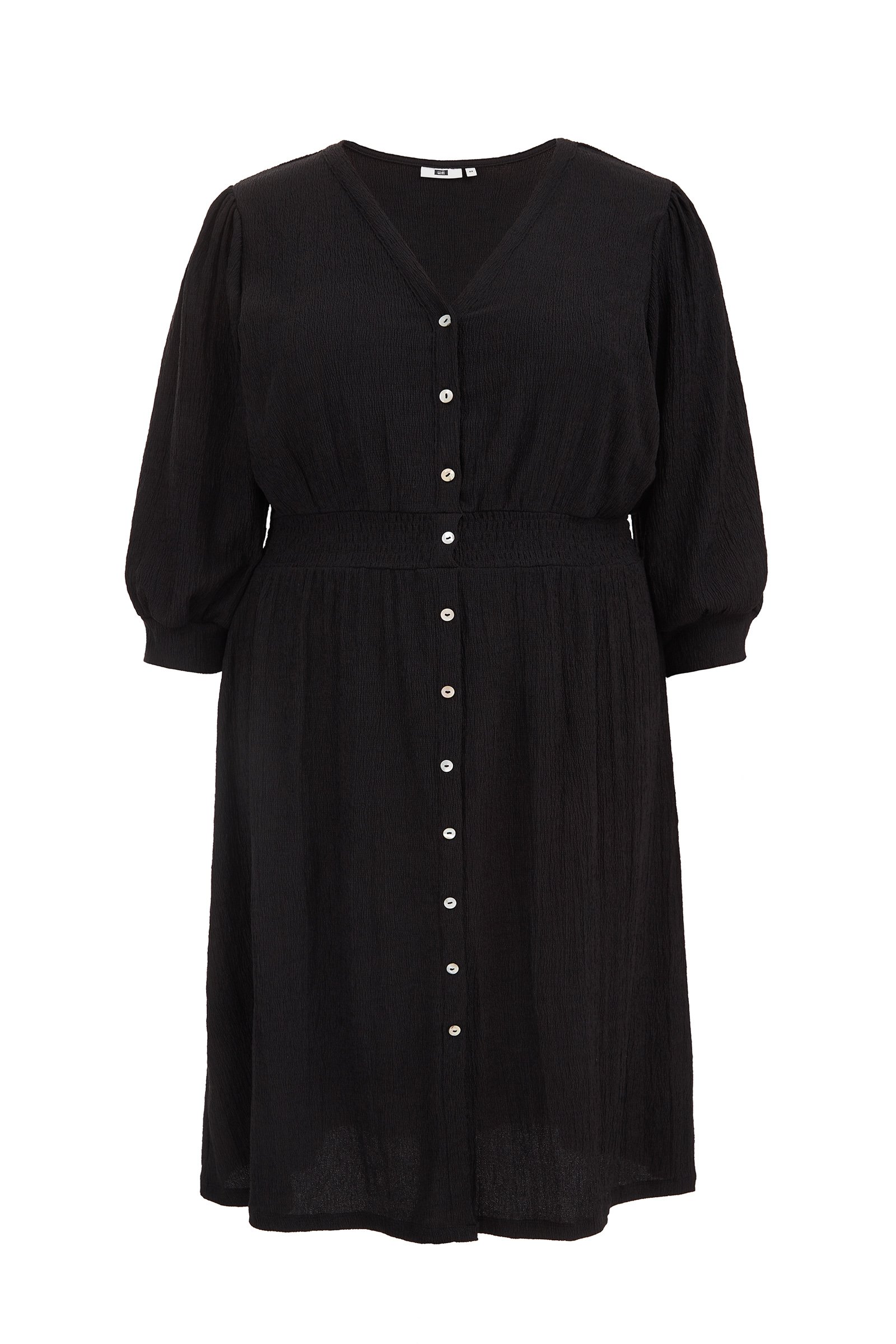 jurk met structuur - Curve WE Fashion Zwart