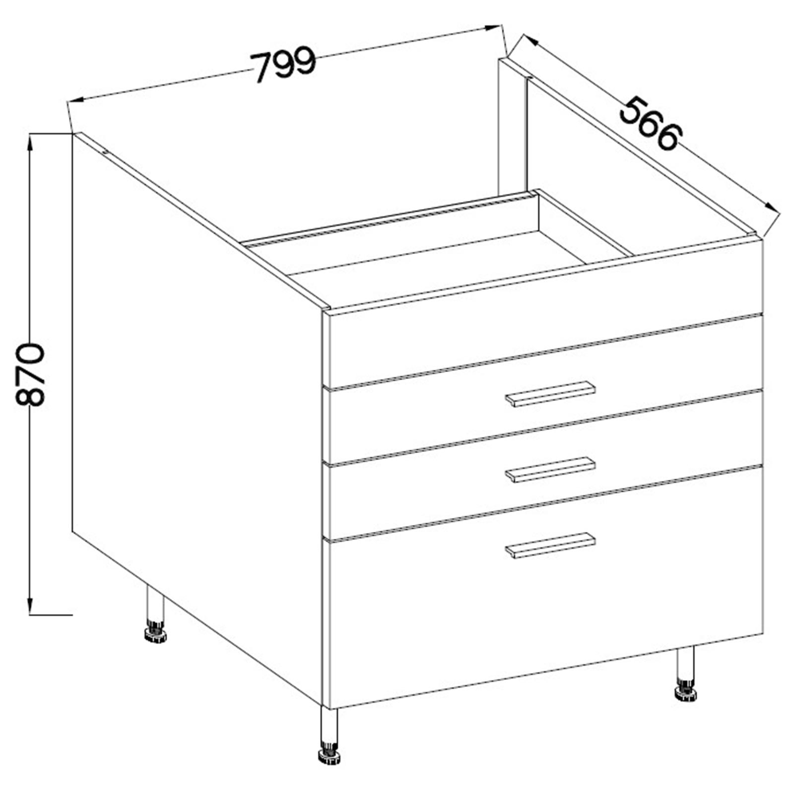 Küchenblock - weiß matt - Eiche Artisan - 280 cm
