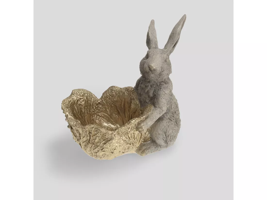 Figurine décorative Couverture Cuddle polyrésine Gris 25,5x27x19