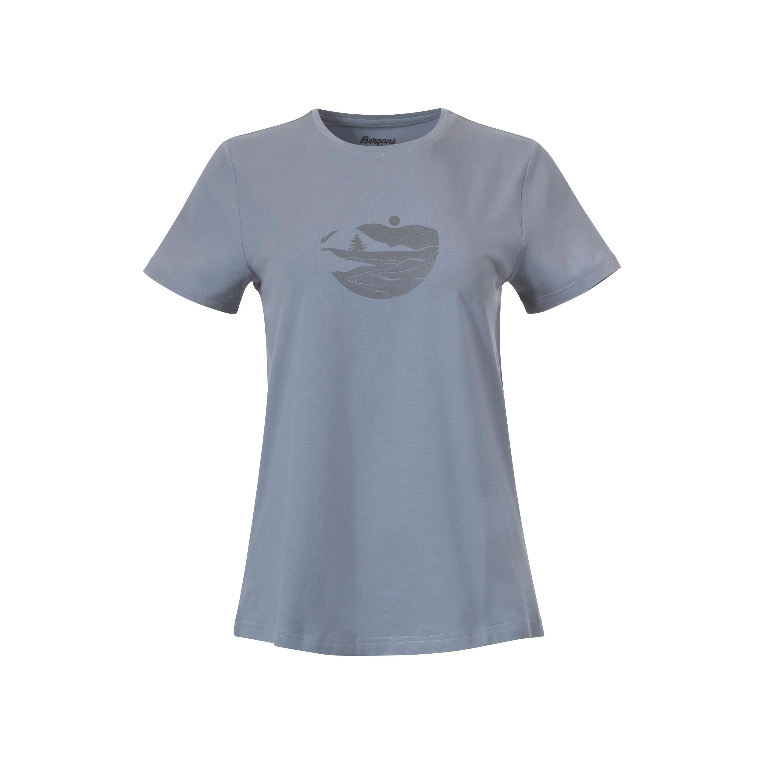 Nordmarka Organic Cotton Print Tee Women Husky Blue / Husky Blue Sunset