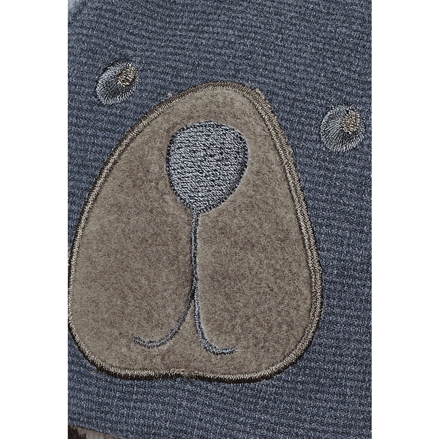 Sterntaler Mütze Bär blau melange