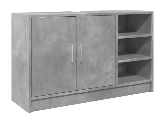 Armoire d'évier gris béton 90x29x55 cm bois d'ingénierie