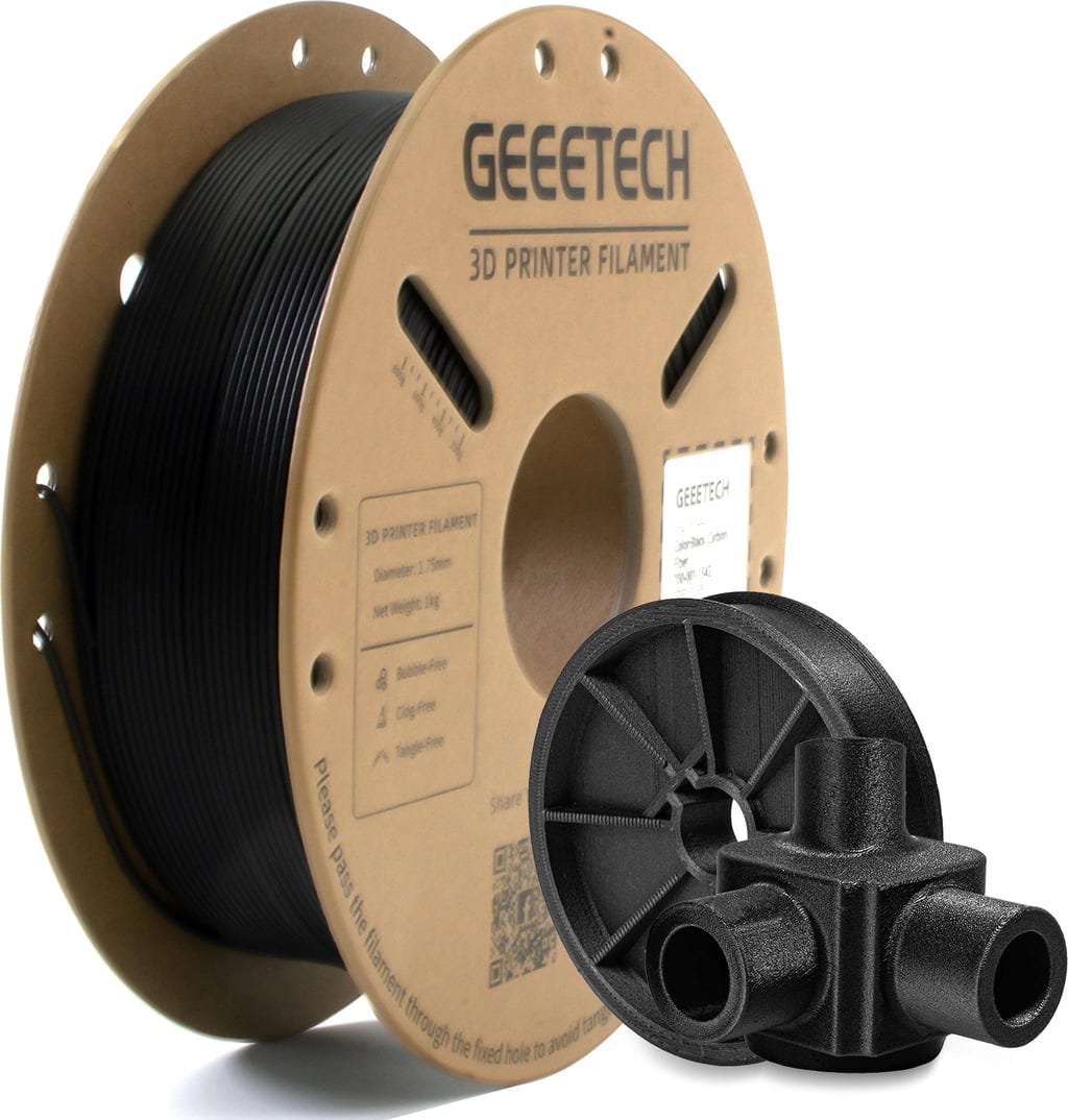 GEEETECH  PLA Black Carbon Fiber, 1,75 mm / 1000 g    Mit Kohlefasern verstärktes PLA Filament in Black