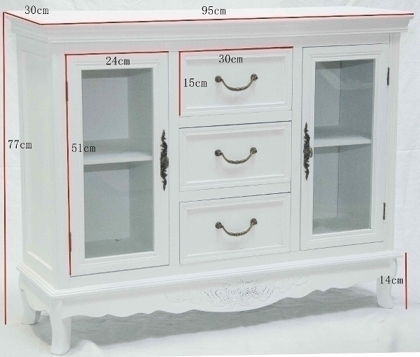 Kommode ELEGANCE - weiß - 95 cm breit