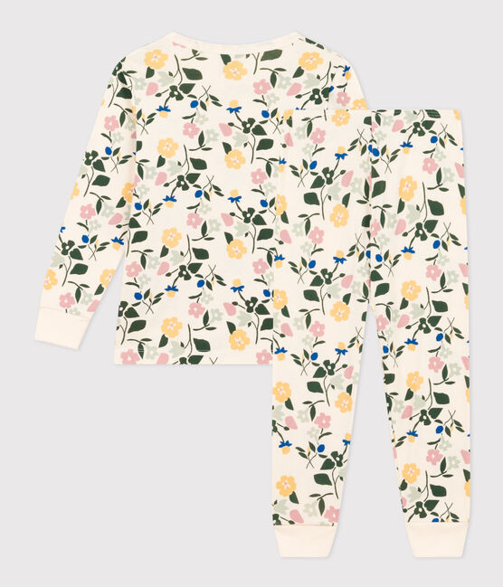 Pyjama imprimé en coton motif fleurs enfant