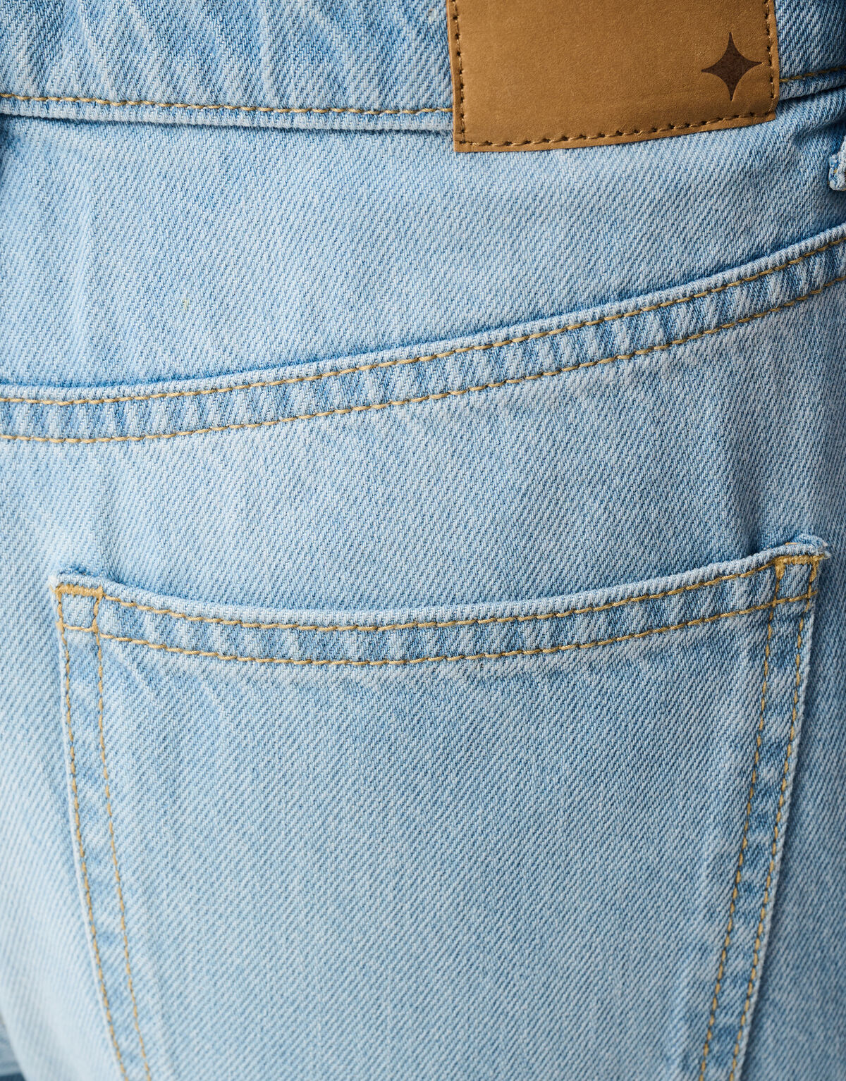 Wide Leg Fit Jeans Extra Lang Bleached