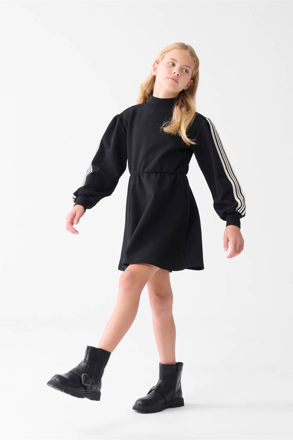 Shoeby gestreepte jurk zwart