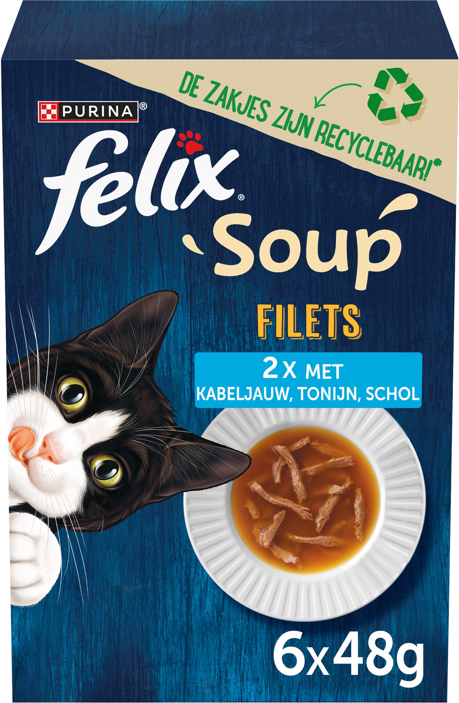 Felix natvoer Soup Filets vis 48 g 6 stuks