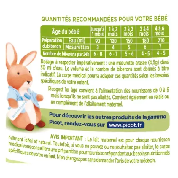 Picot Expert Picogest 1er Age 800g