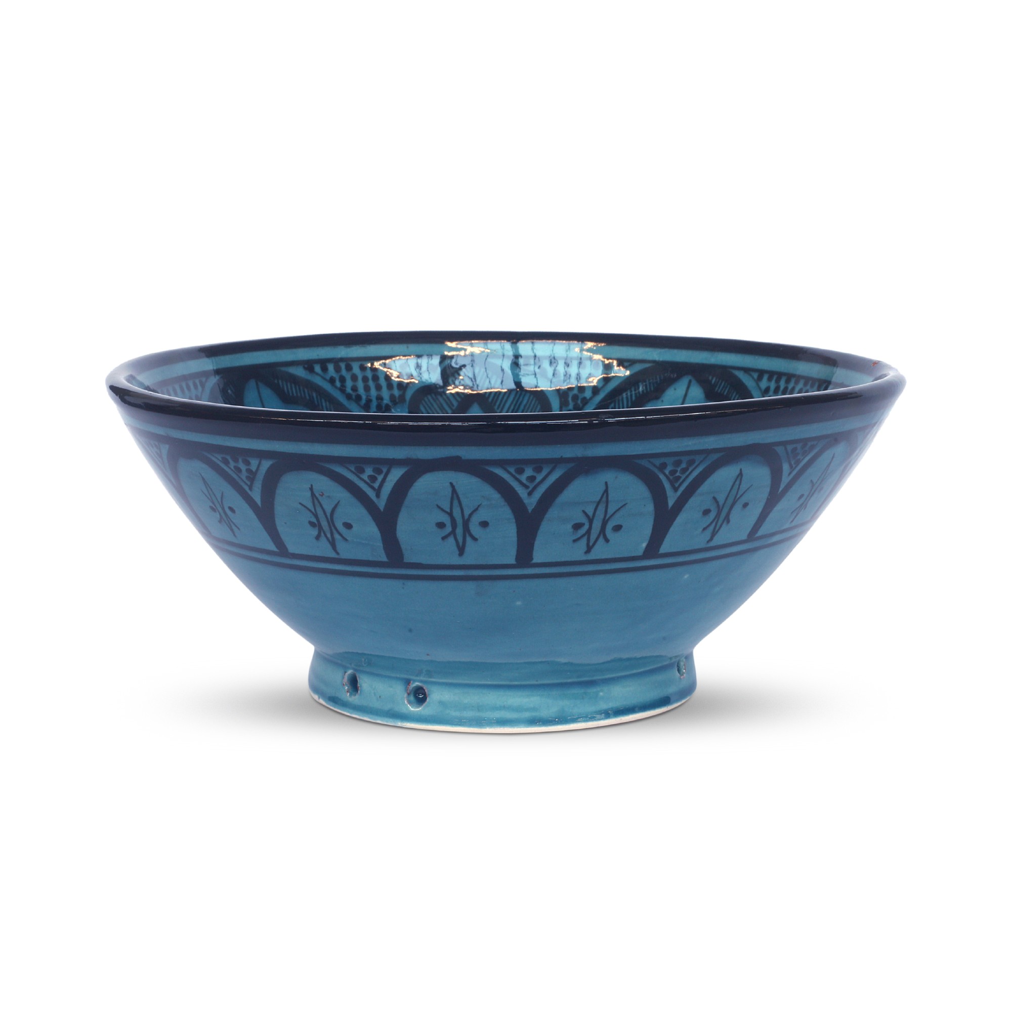 Zierschale, blau, schwarz, Ø 20 cm, H 9 cm von fischer's lagerhaus